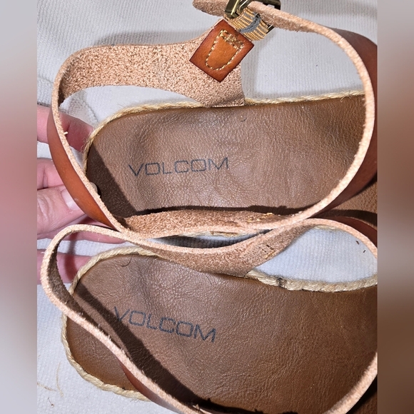 Volcom Crochet Strap Espadrille Flats Boho Summer Sandals Ankle Strap Size 10 - Picture 10 of 11